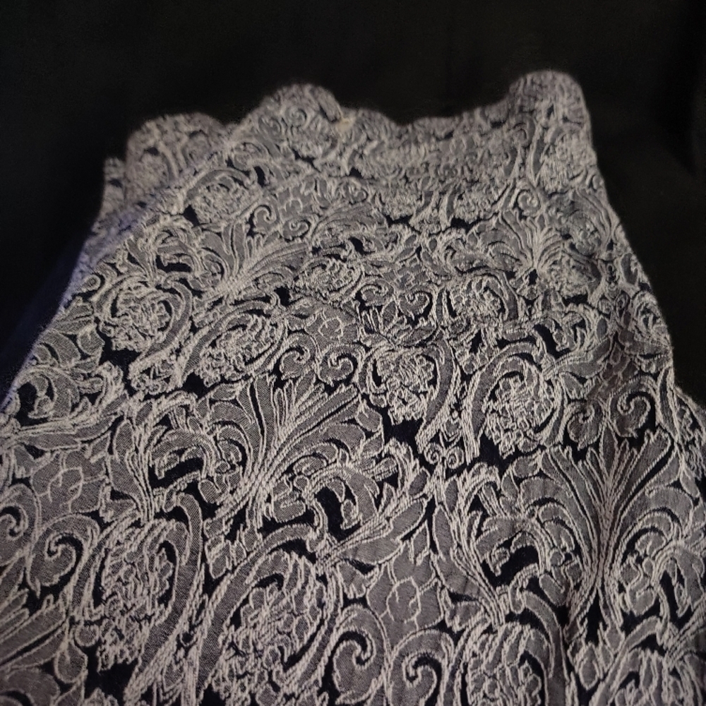 Elegant Black and White Lace Skirt